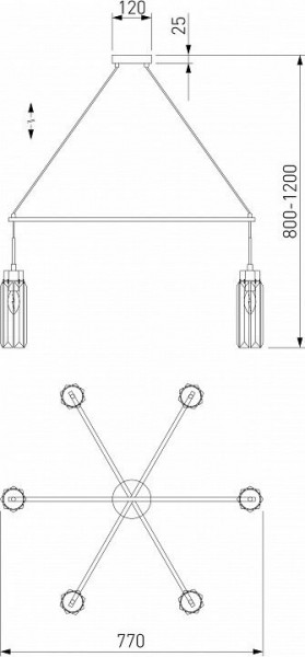 Подвесная люстра Eurosvet Gilian 60163/6 никель в Губкинском - gubkinskiy.mebel24.online | фото 3