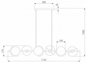 Подвесная люстра Eurosvet Moity 70149/6 черный/латунь в Губкинском - gubkinskiy.mebel24.online | фото 5