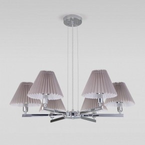 Подвесная люстра Eurosvet Peony 60136/6 хром/серый в Губкинском - gubkinskiy.mebel24.online | фото 4