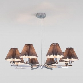 Подвесная люстра Eurosvet Peony 60136/8 хром/графит в Губкинском - gubkinskiy.mebel24.online | фото 4