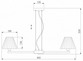 Подвесная люстра Eurosvet Peony 60136/8 хром/серый в Губкинском - gubkinskiy.mebel24.online | фото 3