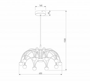 Подвесная люстра Eurosvet Ragno 90034/10 LED черный в Губкинском - gubkinskiy.mebel24.online | фото 5