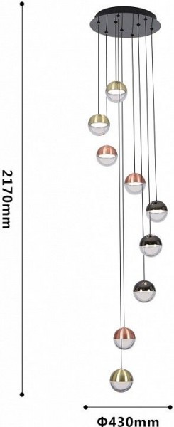 Подвесная люстра Favourite Luna 4371-9P в Губкинском - gubkinskiy.mebel24.online | фото 5
