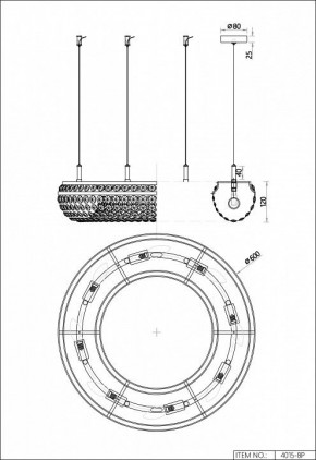 Подвесная люстра Favourite Monilibus 4015-8P в Губкинском - gubkinskiy.mebel24.online | фото 5