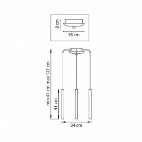 Подвесная люстра Lightstar Tubo L3T747243 в Губкинском - gubkinskiy.mebel24.online | фото 3