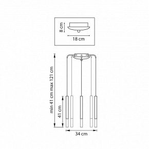 Подвесная люстра Lightstar Tubo L5T747143 в Губкинском - gubkinskiy.mebel24.online | фото 3