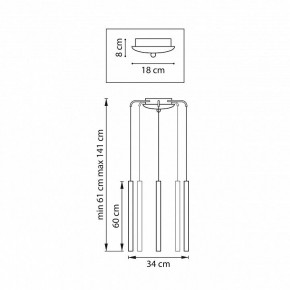 Подвесная люстра Lightstar Tubo L5T747343 в Губкинском - gubkinskiy.mebel24.online | фото 3