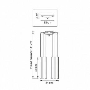 Подвесная люстра Lightstar Tubo L8T747343 в Губкинском - gubkinskiy.mebel24.online | фото 3