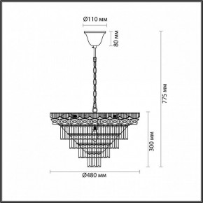 Подвесная люстра Lumion Esme 5233/8 в Губкинском - gubkinskiy.mebel24.online | фото 4