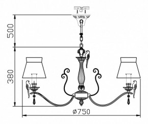 Подвесная люстра Maytoni Bird ARM013-08-W в Губкинском - gubkinskiy.mebel24.online | фото 5