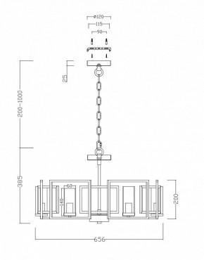 Подвесная люстра Maytoni Bowi H009PL-06G в Губкинском - gubkinskiy.mebel24.online | фото 4