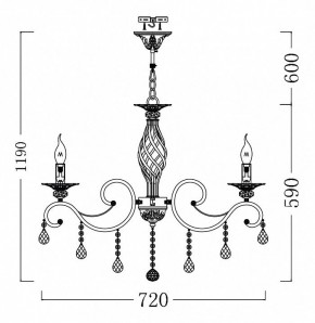 Подвесная люстра Maytoni Grace ARM247-08-G в Губкинском - gubkinskiy.mebel24.online | фото 4