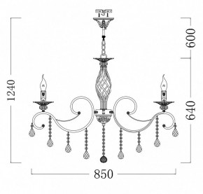 Подвесная люстра Maytoni Grace RC247-PL-10-R в Губкинском - gubkinskiy.mebel24.online | фото 6