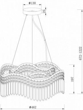 Подвесная люстра Maytoni Gracia DIA201PL-06G в Губкинском - gubkinskiy.mebel24.online | фото 3