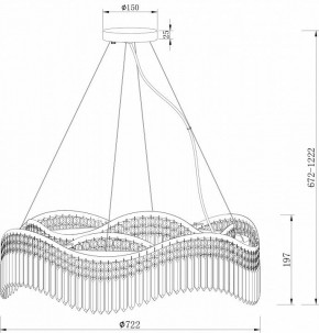 Подвесная люстра Maytoni Gracia DIA201PL-10G в Губкинском - gubkinskiy.mebel24.online | фото 4