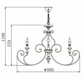 Подвесная люстра Maytoni Karina H631-PL-08-B в Губкинском - gubkinskiy.mebel24.online | фото 3