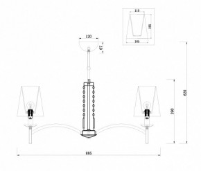 Подвесная люстра Maytoni Krona MOD076PL-06N в Губкинском - gubkinskiy.mebel24.online | фото 3