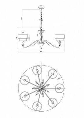 Подвесная люстра Maytoni Lillian H311-07-G в Губкинском - gubkinskiy.mebel24.online | фото 6