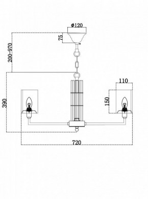 Подвесная люстра Maytoni Metropolitan H015PL-08G в Губкинском - gubkinskiy.mebel24.online | фото 4