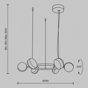 Подвесная люстра Maytoni Mind MOD299PL-L60BC3K в Губкинском - gubkinskiy.mebel24.online | фото 4