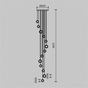 Подвесная люстра Maytoni Pharao MOD361PL-L58BS3K в Губкинском - gubkinskiy.mebel24.online | фото 4