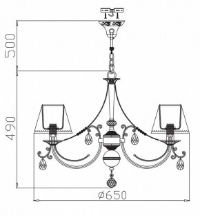 Подвесная люстра Maytoni Soffia RC093-PL-06-R в Губкинском - gubkinskiy.mebel24.online | фото 4