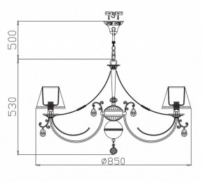 Подвесная люстра Maytoni Soffia RC093-PL-08-R в Губкинском - gubkinskiy.mebel24.online | фото 5
