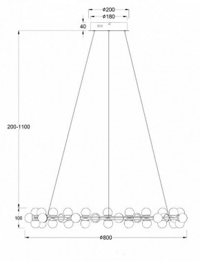Подвесная люстра Maytoni Tessara MOD081PL-L60G3K в Губкинском - gubkinskiy.mebel24.online | фото 4