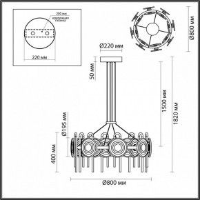 Подвесная люстра Odeon Light Magnet 5407/92L в Губкинском - gubkinskiy.mebel24.online | фото 6