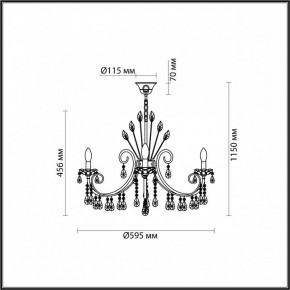 Подвесная люстра Odeon Light Versia 4977/6 в Губкинском - gubkinskiy.mebel24.online | фото 5
