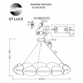 Подвесная люстра ST-Luce Etoile SL1304.203.65 в Губкинском - gubkinskiy.mebel24.online | фото 7