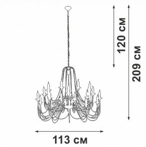 Подвесная люстра Vitaluce V1044 V1044-1/20 в Губкинском - gubkinskiy.mebel24.online | фото 3