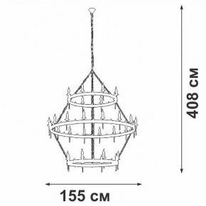 Подвесная люстра Vitaluce V1872 V1872-7/16+8+8 в Губкинском - gubkinskiy.mebel24.online | фото 3