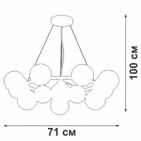 Подвесная люстра Vitaluce V48410 V48410-8/12S в Губкинском - gubkinskiy.mebel24.online | фото 3