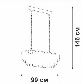 Подвесная люстра Vitaluce V5353 V5353-8/19 в Губкинском - gubkinskiy.mebel24.online | фото 4