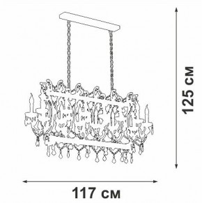 Подвесная люстра Vitaluce V5814 V5814-7/14 в Губкинском - gubkinskiy.mebel24.online | фото 3