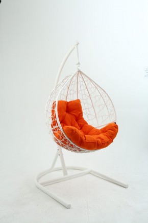 Подвесное кресло Бароло (белый/оранжевый) в Губкинском - gubkinskiy.mebel24.online | фото