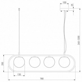 Подвесной светильник Eurosvet Ringo 50089/4 хром в Губкинском - gubkinskiy.mebel24.online | фото 3