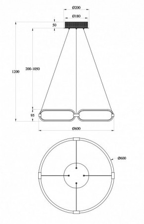 Подвесной светильник Maytoni Chain MOD017PL-L50N в Губкинском - gubkinskiy.mebel24.online | фото 6