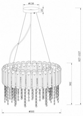 Подвесной светильник Maytoni Hail MOD097PL-06CH в Губкинском - gubkinskiy.mebel24.online | фото 4