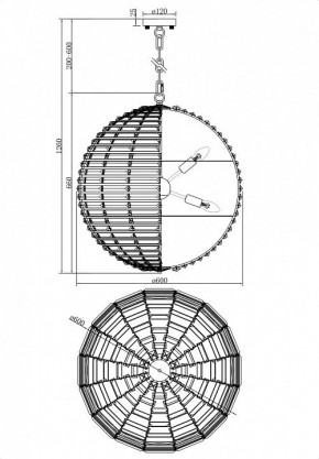 Подвесной светильник Maytoni Palla MOD092PL-08CH в Губкинском - gubkinskiy.mebel24.online | фото 4