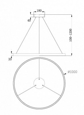 Подвесной светильник Maytoni Rim MOD058PL-L54BS4K в Губкинском - gubkinskiy.mebel24.online | фото 4