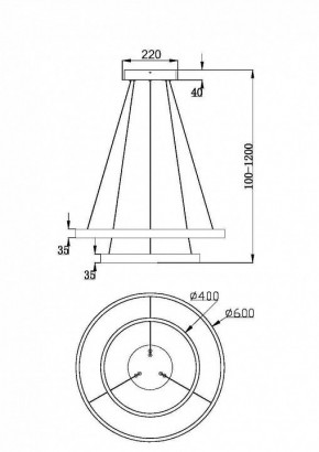 Подвесной светильник Maytoni Rim MOD058PL-L55BSK в Губкинском - gubkinskiy.mebel24.online | фото 4