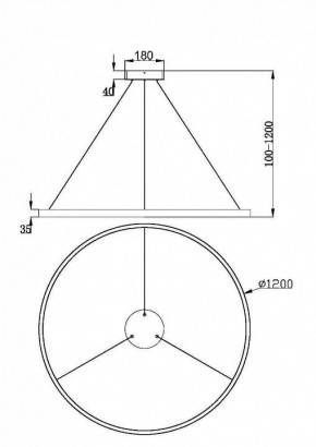 Подвесной светильник Maytoni Rim MOD058PL-L65BK в Губкинском - gubkinskiy.mebel24.online | фото 5