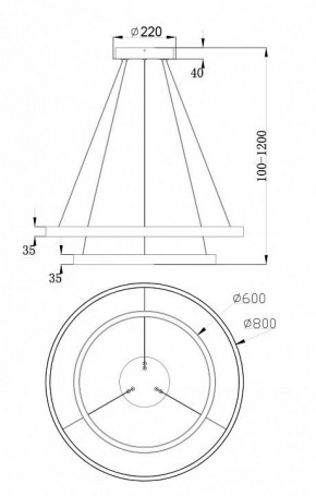 Подвесной светильник Maytoni Rim MOD058PL-L74W4K в Губкинском - gubkinskiy.mebel24.online | фото 6