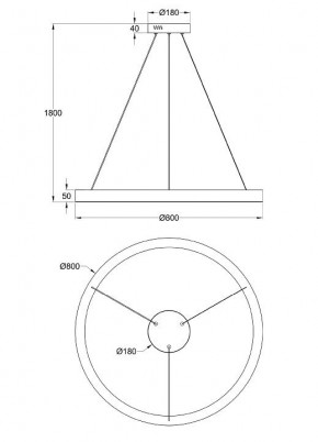 Подвесной светильник Maytoni Saturno MOD415PL-L60BS4K в Губкинском - gubkinskiy.mebel24.online | фото 4