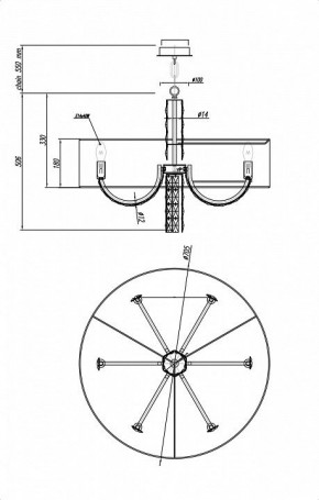 Подвесной светильник Maytoni Talento DIA008PL-06CH в Губкинском - gubkinskiy.mebel24.online | фото 6