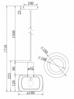 Подвесной светильник Maytoni Vision MOD411PL-01G в Губкинском - gubkinskiy.mebel24.online | фото 7