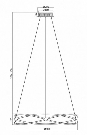 Подвесной светильник Maytoni Weave MOD062PL-L56CH3K в Губкинском - gubkinskiy.mebel24.online | фото 5