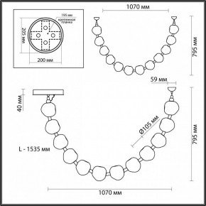 Подвесной светильник Odeon Light Jemstone 5085/48L в Губкинском - gubkinskiy.mebel24.online | фото 7